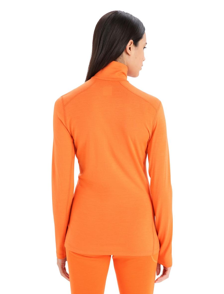 Icebreaker Merino 200 Oasis Long Sleeve Half Zip Thermal Top Naisten Base Layers Oranssi | FI 1901MQZA